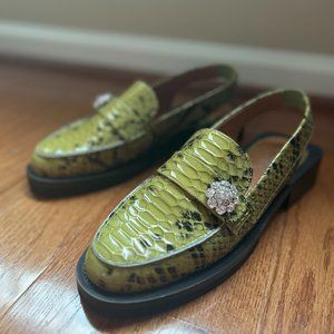 Ganni Leather Slingback Flat